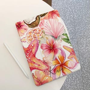 Flower Collage iPad Case for iPad Pro 12.9” 11” 2024, Air 6 5 4,Mini 6, M4 M2, iPad 10 9 8 10.9", Custom iPad Case with Apple Pencil Holder