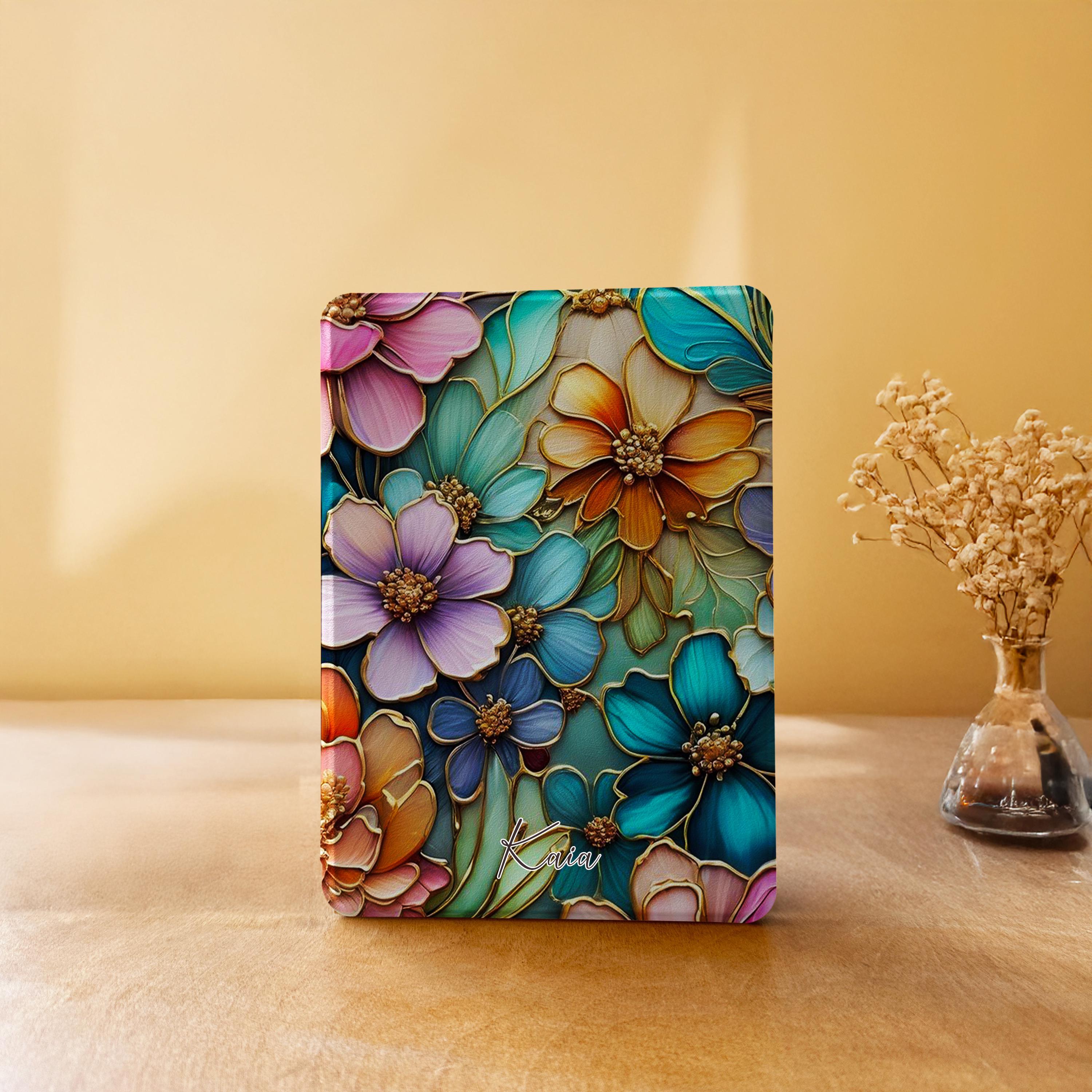 Glass Flower Kindle Case Paperwhite 12th 7"/11th 6.8"/10th 6", Kindle ...