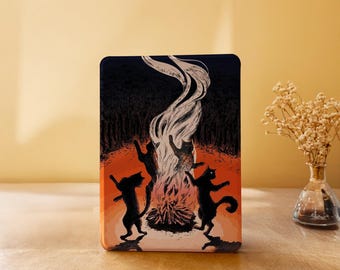 Cat Bonfire Kindle Case Paperwhite 12th 7"/11th 6.8"/10th 6", Kindle 10th 11th Gen, Kindle 2024 Colorsoft Cover, Custom Kobo Clara Case