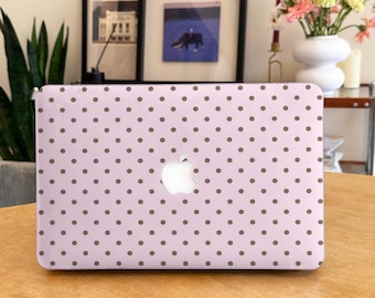 Dots Pink MacBook Case for MacBook Pro16 15 14 13, Air 15 13, Retina 15 13,Laptop Sleeves 2025 2024 2023, M4 M3 M2, Custom New Macbook Cover