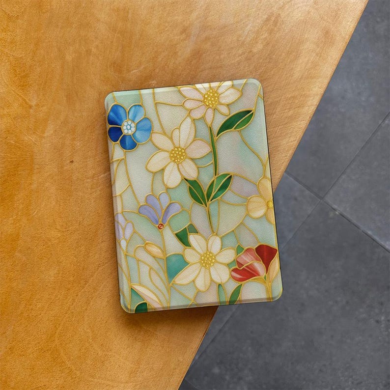 Glass Flower Kindle Case Paperwhite 12th 7"/11th 6.8"/10th 6", Kindle ...