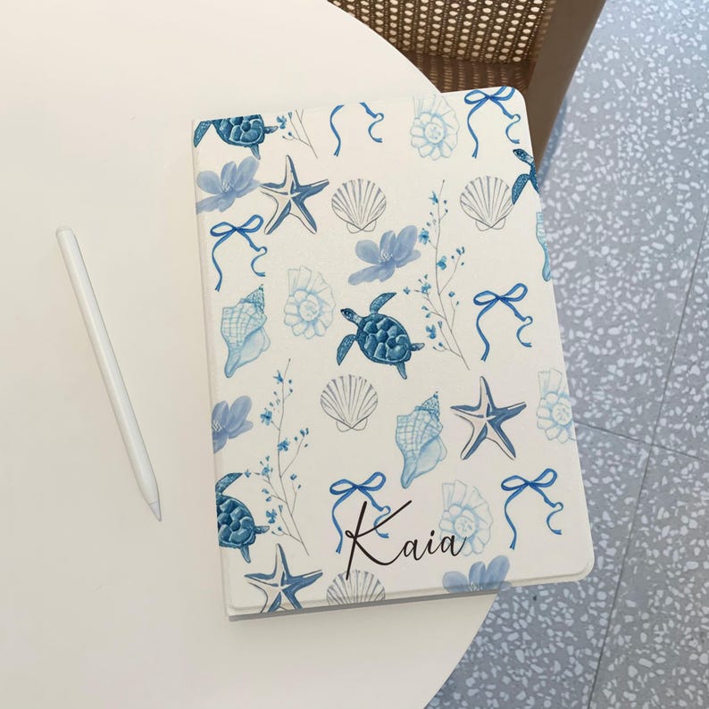 Blue Ocean Bow iPad Case for iPad Pro 12.9” 11” 2024, Air 6 5 4, Mini 6 ...