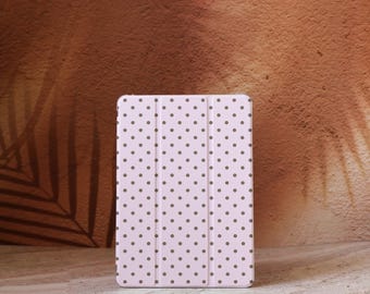 Polka Dots iPad Case for iPad Pro 12.9” 11” 2024, Air 6 5 4, Mini 6, M4 M2, iPad 10 9 8 10.9", Custom iPad Case with Apple Pencil Holder