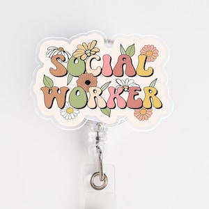 Badgehaspel maatschappelijk werker, badgehaspel geestelijke gezondheid, cadeau maatschappelijk werker, ID-badgehaspel, waarderingscadeau voor maatschappelijk werker