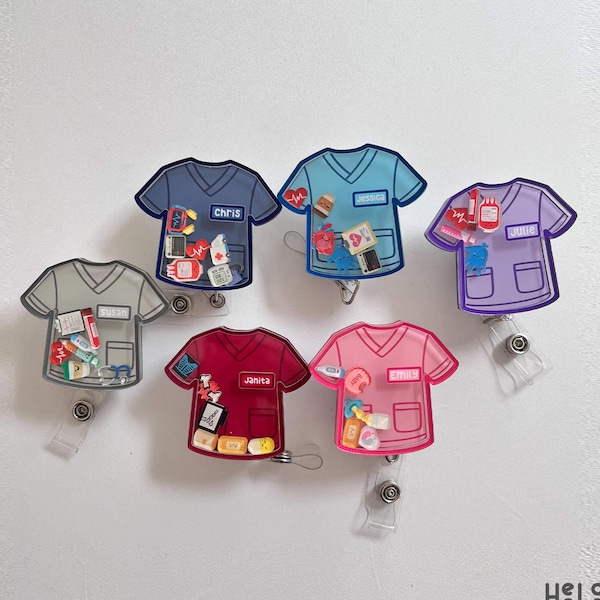Niestandardowy identyfikator pielęgniarki z zawieszką i nazwą: Uchwyt na identyfikator Scrub Top