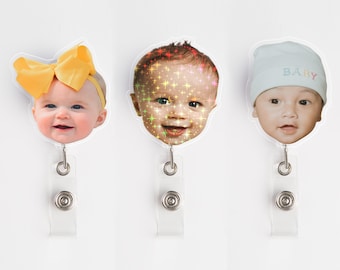 Custom Baby Photo Badge Reel, Badge Reel Cute, Funny Badge Reel, Badge Reel for Office Worker, For Teacher Badge Reel