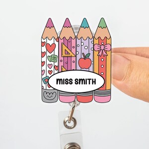Personalized Teacher Badge Reel, Teacher Appreciation Gift, Teacher Name Badge Reel, Back to School Gift