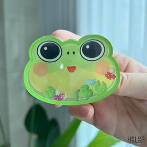 Frog Shaker Phone Grip: Kawaii Acrylic Phone Stand