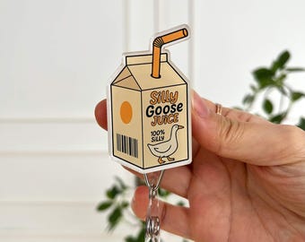 Silly Goose Juice Badge Reel: Funny Nurse ID Holder