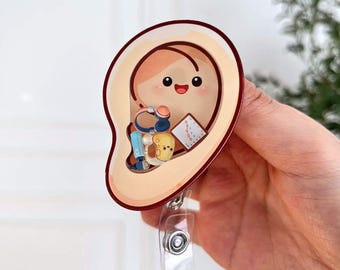 Carrete de credencial de audiología Shaker: Porta credencial de audiólogo