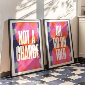 Non c'è possibilità, dai, allora, stampa retrò da parete, poster, stampa, A5/A4/A3, stampato su carta resistente alla luce da 230 g/m²