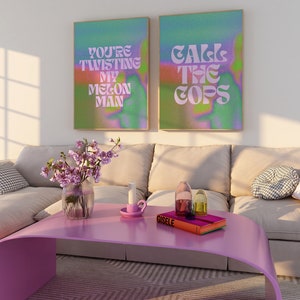 Happy Mondays &#39;Step on&#39; duo of prints, original print, 90&#39;s music quote, A5/A4/A3, wall art printed on high quality Archival paper