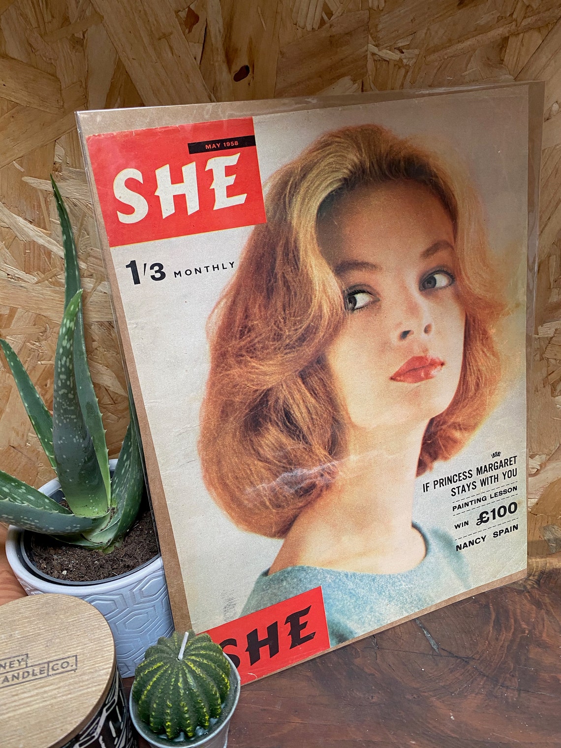 Vintage Retro 1958 She Magazine Glamorous Front Cover Print Etsy