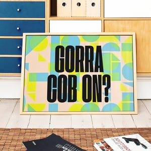 Gorra Cob On - Black country/Brummie/Birmingham, slang delle West Midlands, stampa, arte murale, poster, A5/A4/A3, stampato su carta resistente alla luce da 230 g/m²
