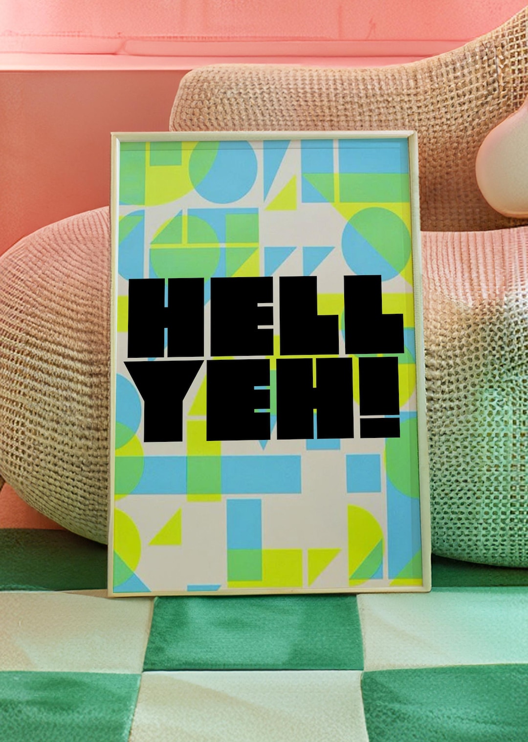HELL YEH, Retro Print Wall Art, Poster, Print, A5/A4/A3, Printed on Non ...