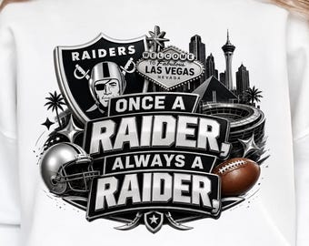 Raiders Football Sublimation Clipart Transparent PNG: Use for T-shirt, Stickers, Mug, Frame, Digital Download.