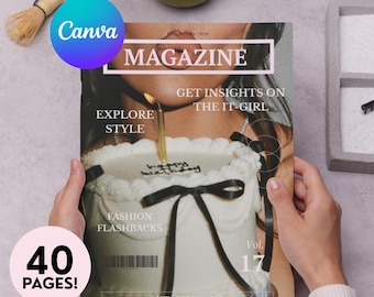 Fashion Birthday Magazine Digital Download | Customisable on Canva| Trendy Birthday Gift & Party Ideas | Stylish Printable for Chic Birthday