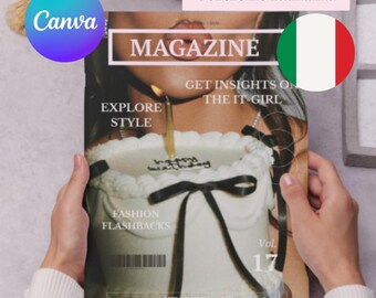 Italian Birthday Magazine Digital Download | Rivista di Compleanno di Moda Download Digitale | Idee di Festa di Compleanno alla Moda