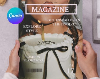Fashion Birthday Magazine Digital Download | Customisable on Canva| Trendy Birthday Gift & Party Ideas | Stylish Printable for Chic Birthday