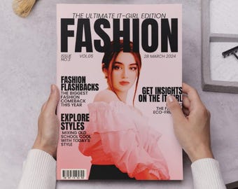 Fashion Birthday Magazine Digital Download | Customisable on Canva| Vogue Birthday Gift & Party Ideas | Stylish Printable for Chic Birthday