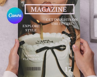 Fashion Birthday Magazine Digital Download | Customisable on Canva| Trendy Birthday Gift & Party Ideas | Stylish Printable for Chic Birthday