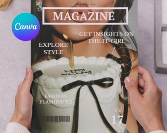 Fashion Birthday Magazine Digital Download | Customisable on Canva| Trendy Birthday Gift & Party Ideas | Stylish Printable for Chic Birthday