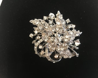 Rhinestone  Brooch - Crystal Brooch - Brooch Pin - Perfect For Bridal Bouquets - Bridal Sash- Bridesmaid Dress-Style Allisa Rose