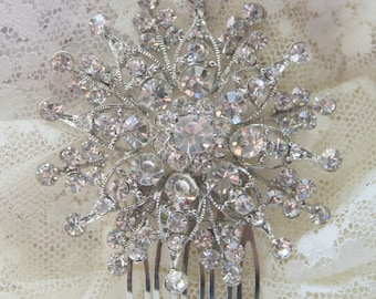 Bridal Hair Comb Wedding Hair Comb- Wedding Hair Accessories-Rhinestone Bridal Comb-Crystal Wedding Comb-Bridal Headpiece