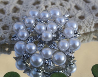 Rhinestone Brooch Pin  Pearl Brooch Pin - Rhinestone Pearl Crystal Brooch - Perfect For Bridal Bouquets - Bridal Sash-Style Sweet Ivy