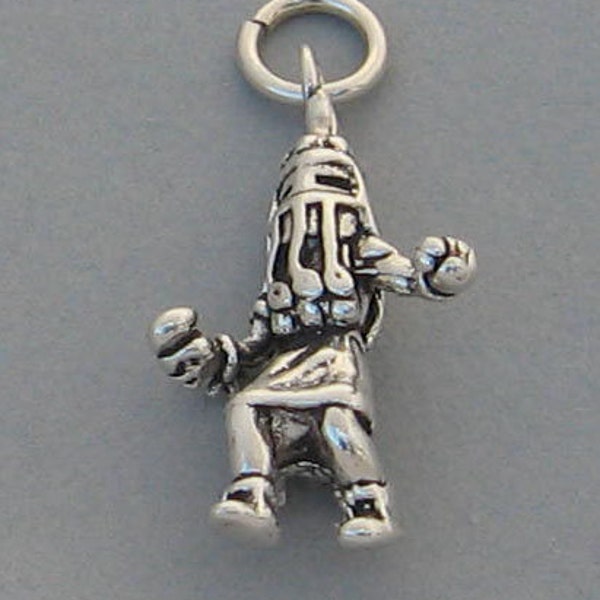 LONG HAIR  Kachina American Indian Solid Sterling Silver 3D 925 Charm Pendant 1717