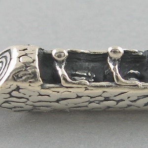 LOG RIDE Flume Amusement Park Solid Sterling Silver .925 Charm Pendant 1325 Made in the USA image 1