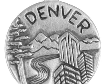 Denver Colorado MILE HIGH CITY Solid Sterling Silver .925 Pendant Charm 46592