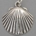 Sterling Silver 925 Charm Pendant SCALLOP CLAM SEASHELL Nautical 2387