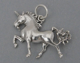 UNICORN Charm MYSTICAL Pendant Solid Sterling Silver solid 925 .925 UNICORN Charm MYSTICAL Pendant Solid Sterling Silver solid 925 .925