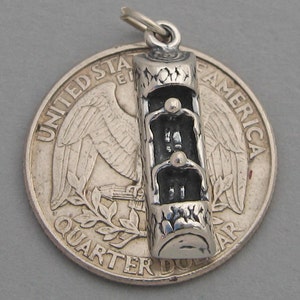 LOG RIDE Flume Amusement Park Solid Sterling Silver .925 Charm Pendant 1325 Made in the USA image 3