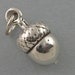 Small Sterling Silver Charm Pendant Solid ACORN Garden Oak Tree 1771