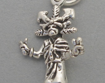 BUTTERFLY DANCER  Kachina Solid Sterling Silver 3D 925 Charm Pendant 1714