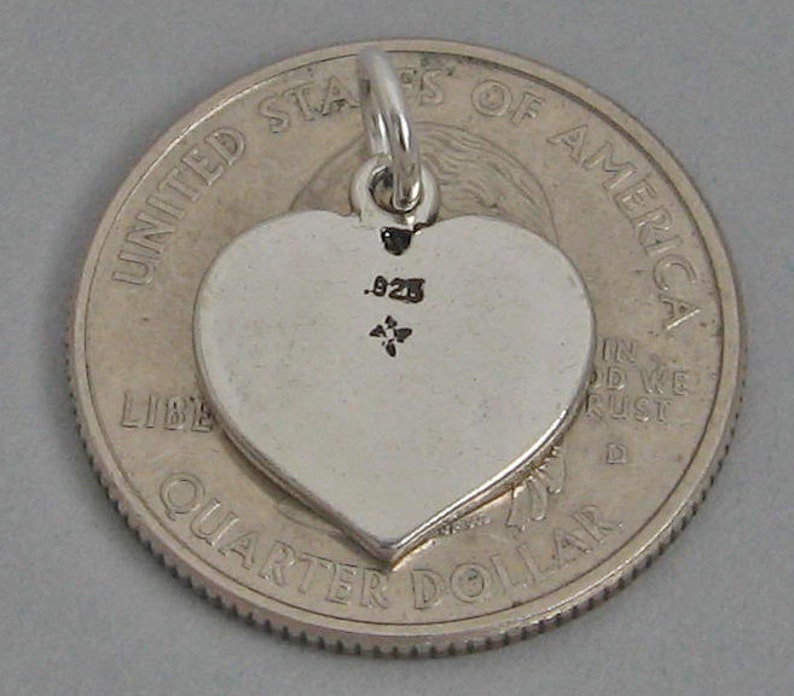 BABY FOOTPRINTS FEET In Heart .925 Sterling Silver Charm Pendant 4629 image 2