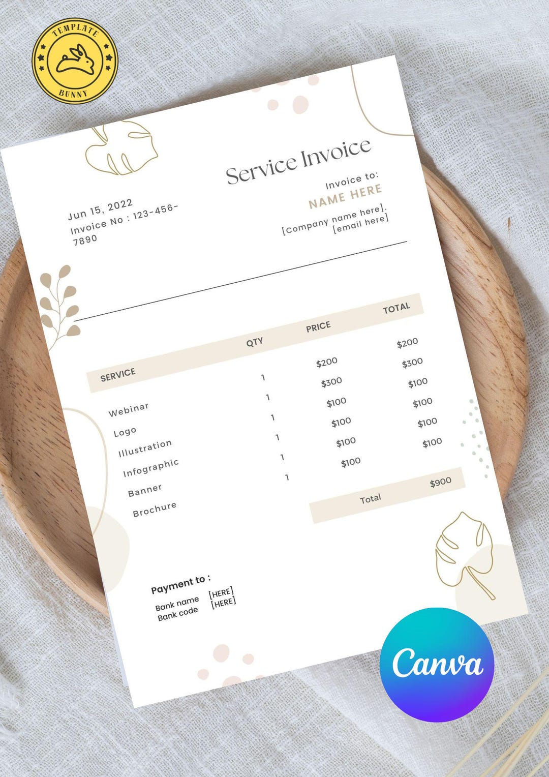 Editable Order Form Template, Invoice Template Editable , Order Form ...