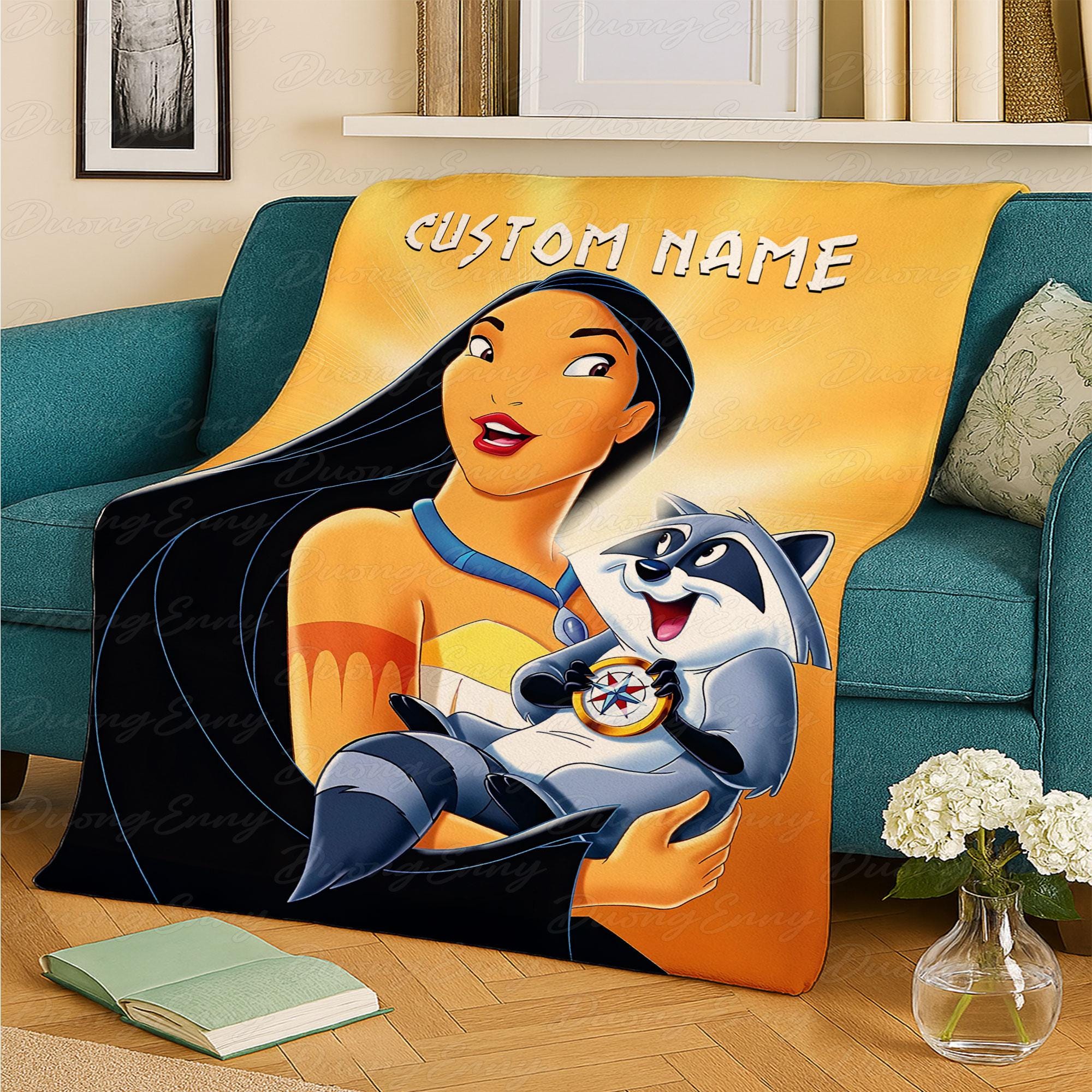 Discover Custom Disney Princess Pocahontas Blanket, Pocahontas And Meeko Blanket, Wdw Magic Kingdom Blanket, Pocahontas Kids Bedroom Decor