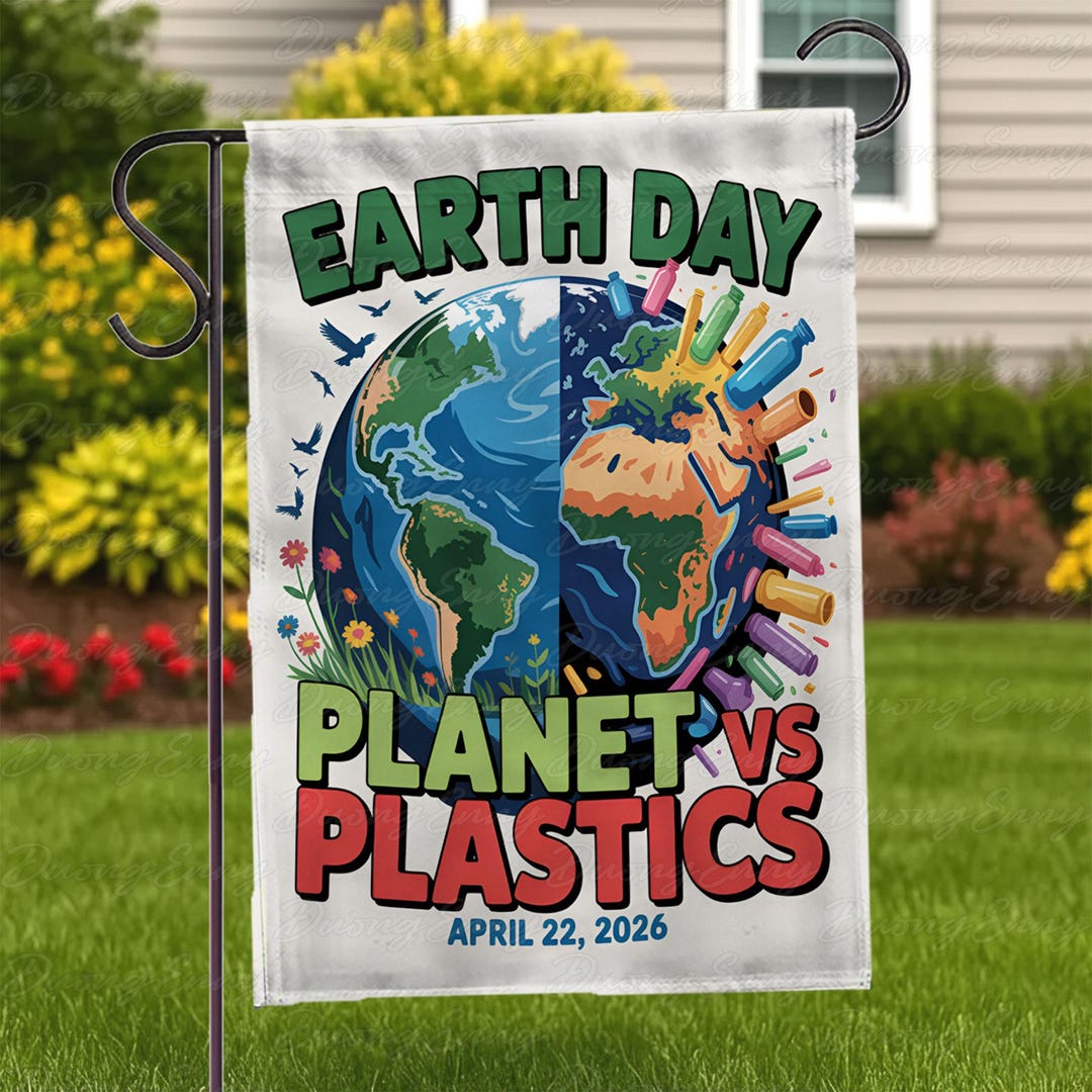 Environment Protest Flags Earth Day Environmental Protest Flag, Climate Action Anti Plastic House ...
