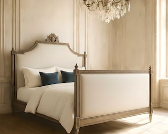 The Dauphin Bed | French Louis XVI Upholstered Bed - Queen Size