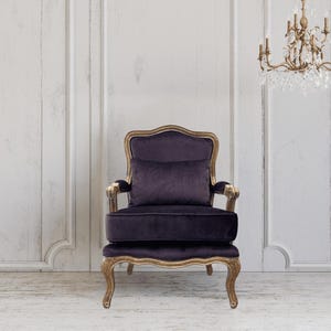 Reims Armchair (Aubergine Velvet)