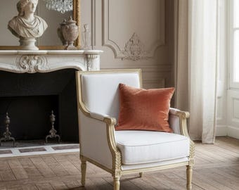The Luxembourg Armchair (White Linen)