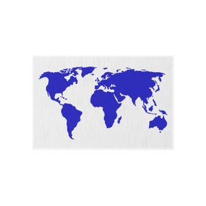 Tapis d'extérieur carte du monde, décoration de terrasse élégante, tapis de jardin, thème du voyage international, camping, réunion dans la cour