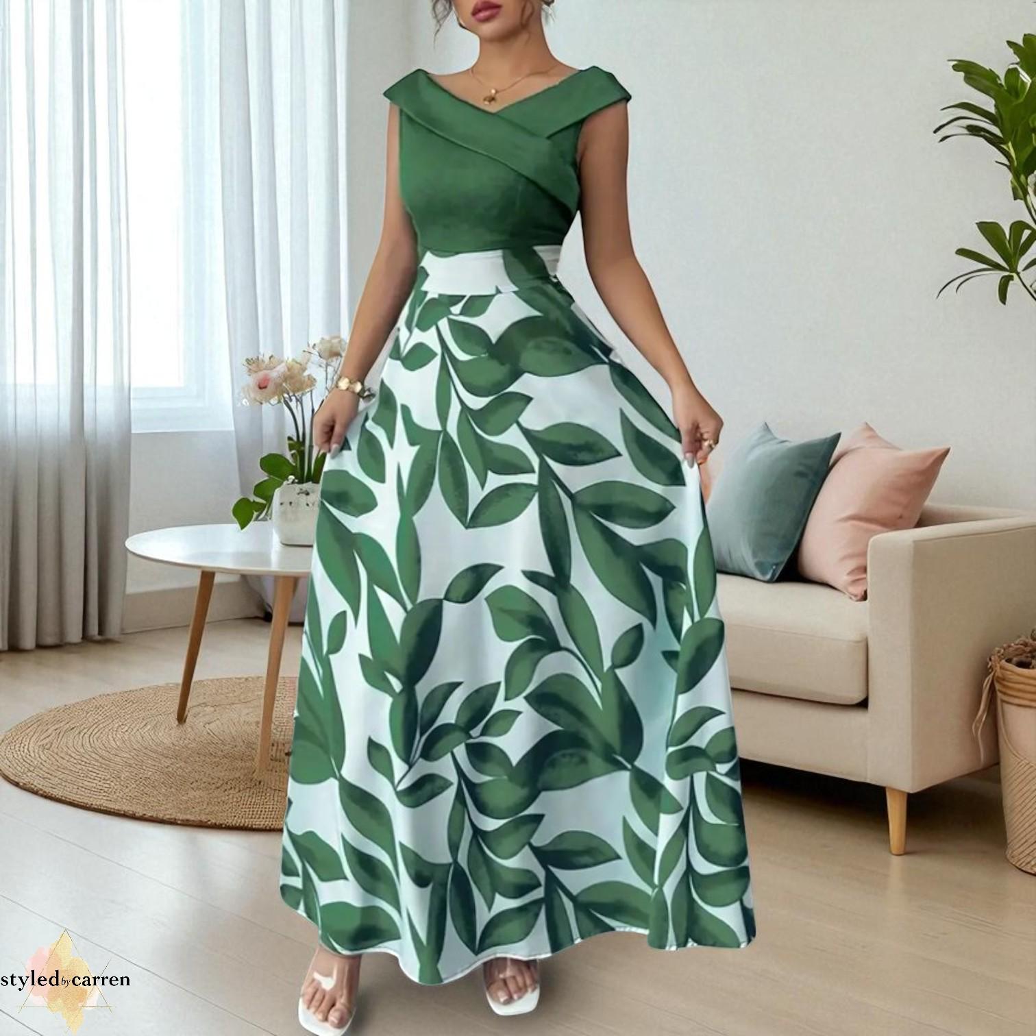 A-line Flowy Dress Summer Maxi Dresses For Women 2025 Casual Flowy  Sleeveless Wrap Floral Dress Elegant V Neck A Line Vcation Sundresses  Spring Dresses For Women Beach Fashion Tank Dress Summer Vacation