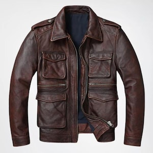Vintage Leather 2000 Classic Biker Leather Jacket - Etsy