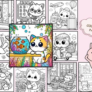 Digital coloring book, Bold and Easy Coloring Pages, 10 Adult Coloring Pages, Printable Coloring Pages for Kids, Download Coloring Book PDF