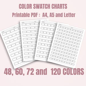 Printable Coloring Swatch Chart, Alcohol Marker Printable Swatch Chart , Marker Color Sheet, Color Palette Swatch Sheet, Color Swatch Test