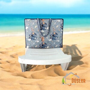 Strandtasche, faltbares Lieblings-Sonnenbank-Pad, wasserabweisend und abnehmbar, tragbare Sonnenbank-Matte, Tasche mit 4 separaten Funktionen, Terrasse-lounge-Matte
